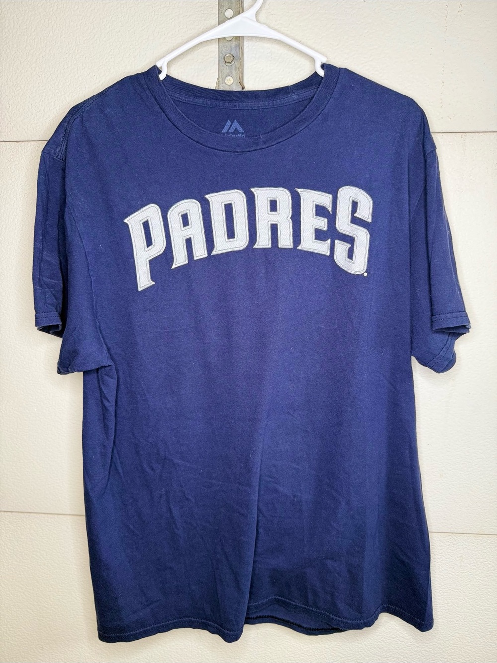 Majestic Navy Padres Logo T-Shirt - Men's